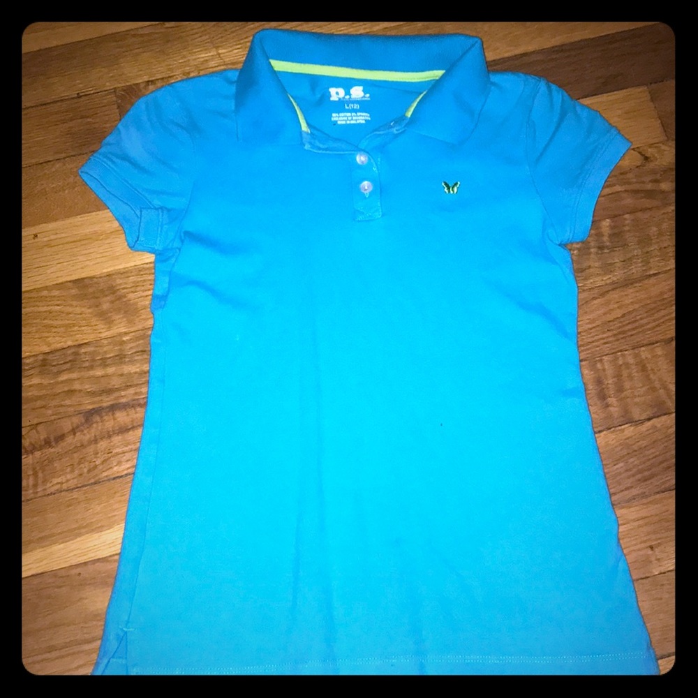Blue polo shirt